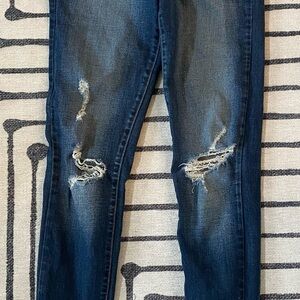Flying Monkey Dark Blue Distressed Skinny Jeans